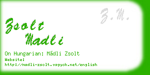 zsolt madli business card